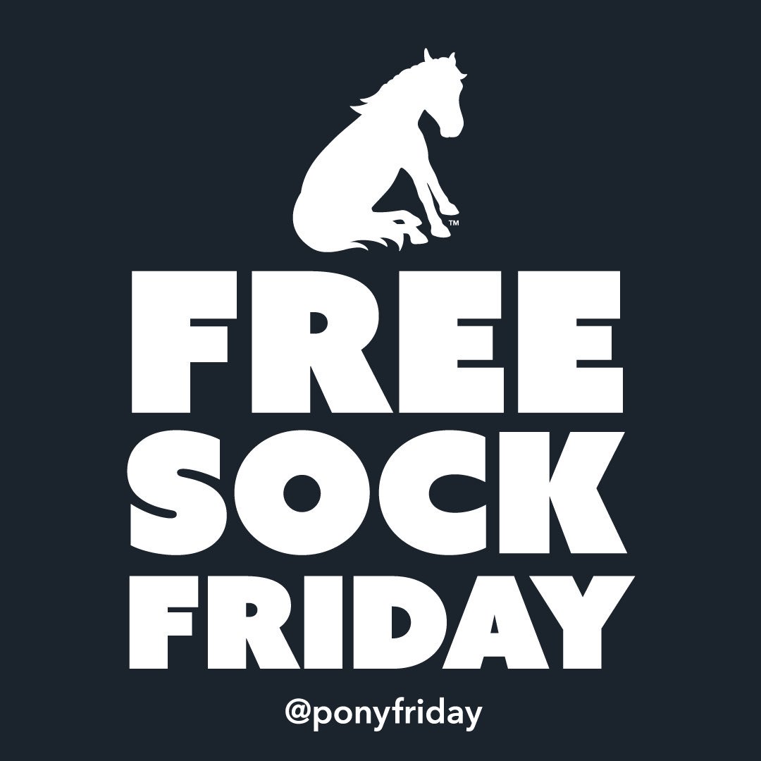 PonyFriday's tweet photo. Free Sock Friday is today in @EastVillageYYC and runs from noon to eight this evening! #evjunction #shoplocalyyc #ponyfriday #yycevents #evevents https://t.co/wIxxa9kJDt