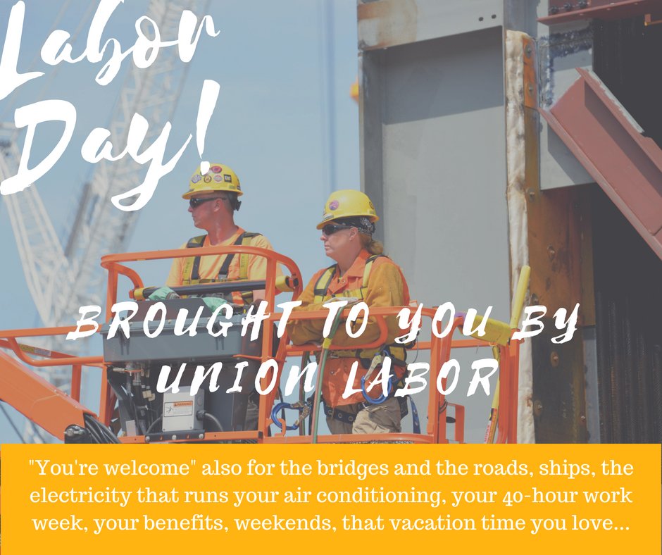 boilermakernews's tweet photo. This weekend marks two things brought to you by the labor movement: The weekend and Labor Day. #ThankAUnion #BoilermakersUnion #JoinIBB @joinIBB https://t.co/I0c9GLAACH https://t.co/WiVJDdiI8R