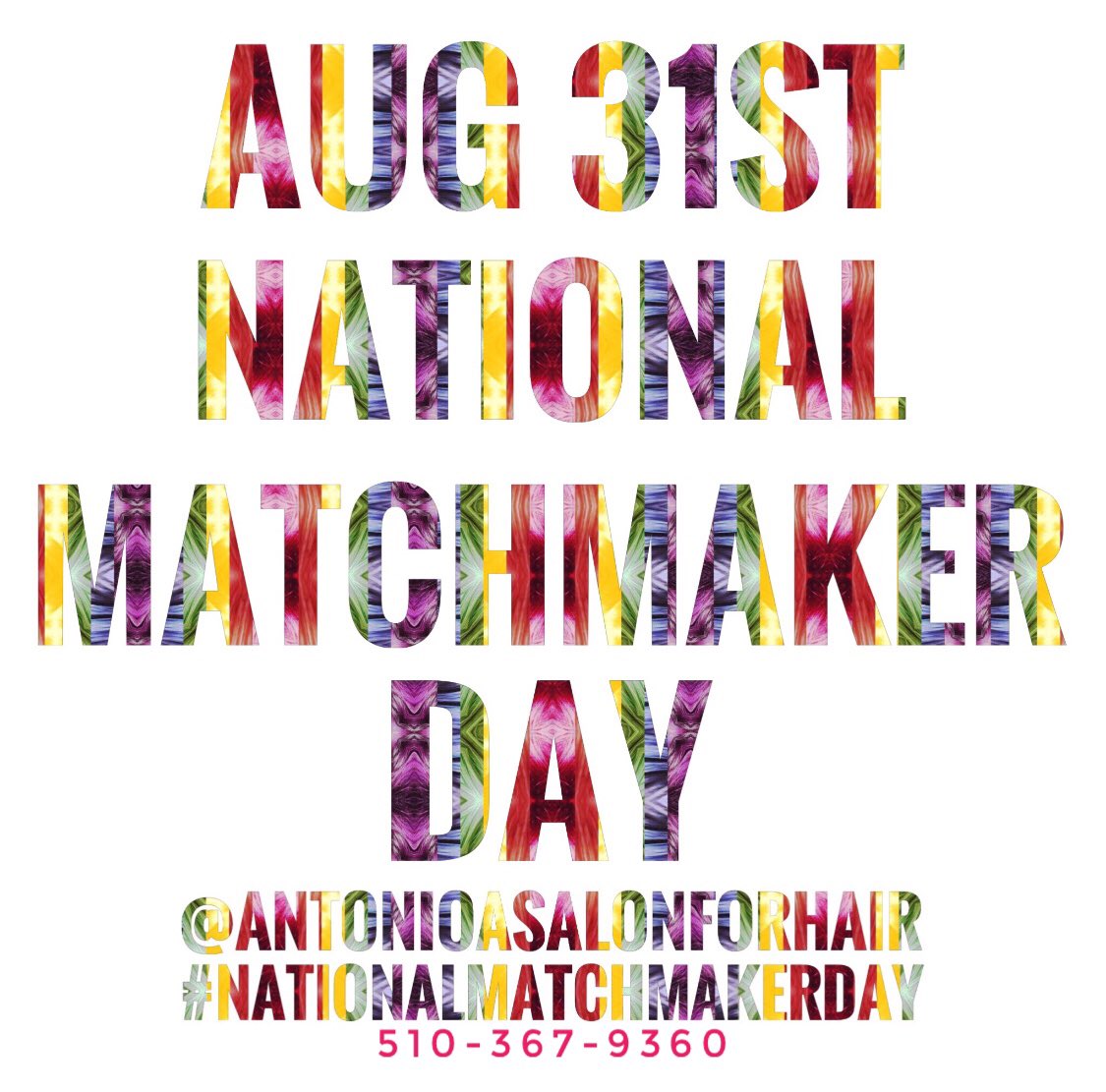 ASalonForHair's tweet photo. On #Aug31st #LoversOfRomance Nationwide ๐บ๐ธ celebrate #NationalMatchMakerDay .On this #FantasticFriday , #24DaysUntilFall ๐. #TreatYourself to a #GiftCard ๐ณor #GiftCertificate ๐for a #BackToSchoolMakeover ๐Have #AutumProofHair ๐at @ASalonForHair https://t.co/bGi9qRhetr