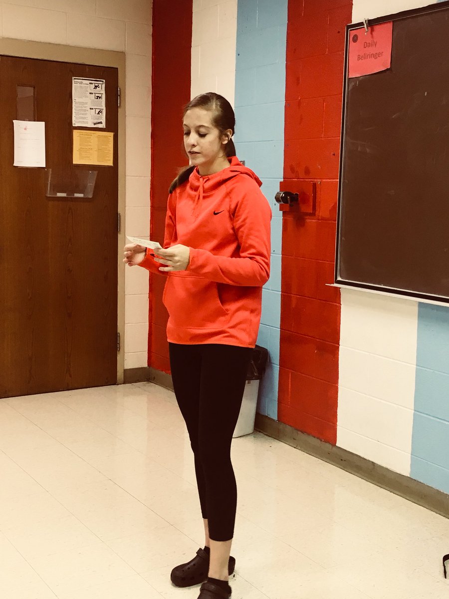 JAGkentucky's tweet photo. Sheldon Clark ll giving 1 minute speeches from the index cards they picked from. They are all different topics and the students were only able to select two cards. #SheldonClark #speeches https://t.co/iY5eqDtlIB