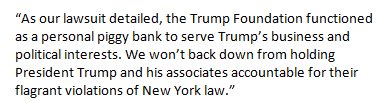 New York Attorney General's office responds to Trump filing to dismiss state lawsuit against Trump Foundation:
