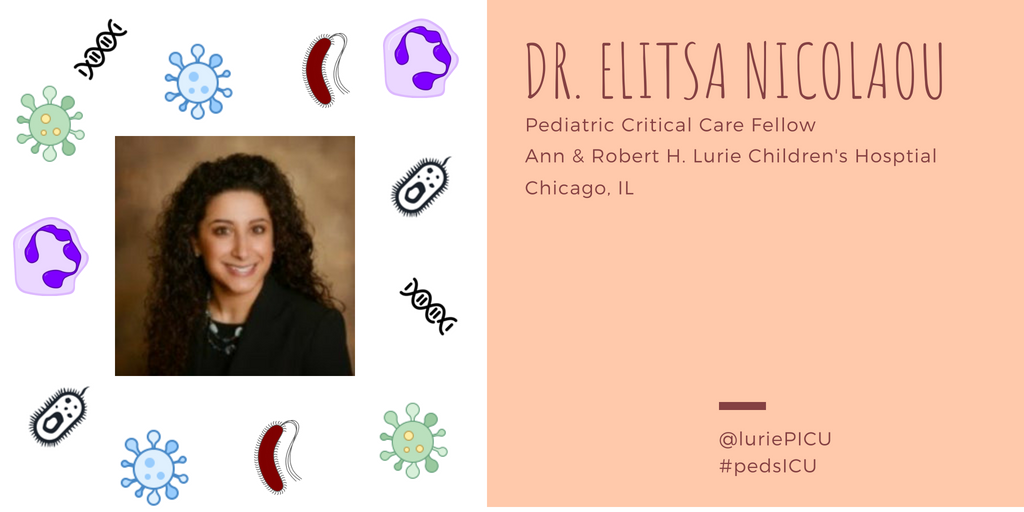 LuriePICU's tweet photo. It's the end of the week, which means it's time for #FellowFollowFriday! Meet @DrENicolaou, who recently joined us from @UChicagoMed. Dr. Nicolaou cites how the field blends "physiology with the human aspects of medicine," as her reason for choosing #pedsICU. #WomenInMedicine https://t.co/Ww3lxpACnC