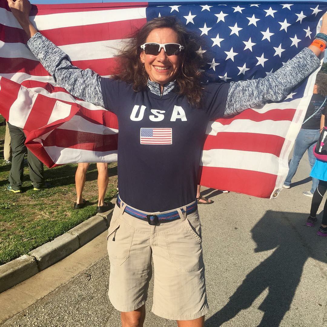 FXMultisport's tweet image. FX Tribe queen Connie at @IRONMANtri 70.3 WC parade of nations. Represent!! Go Connie Go!! #fxfriday #IM703WC #USA #Triathlon