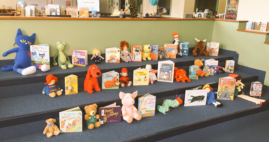 My reading buddies are ready with a book for their August Sharpen the Saw reading friends to arrive <a href="/t_c_cherry/">TC Cherry Elementary</a> in the library