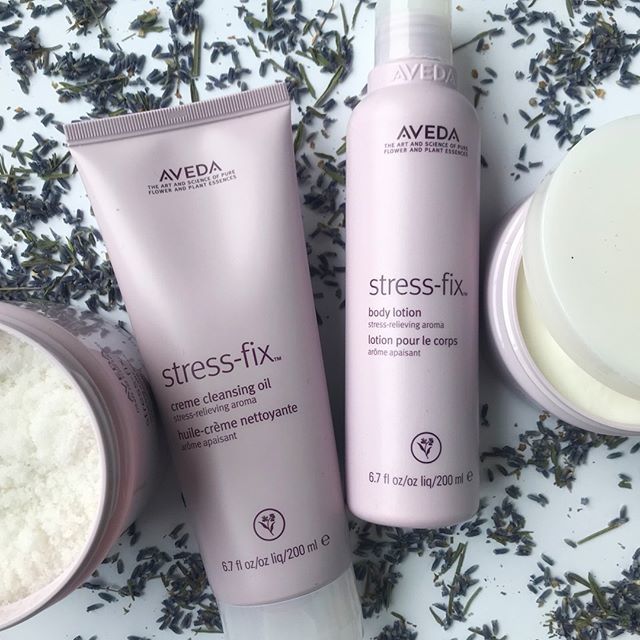 redbloomsalon's tweet photo. #RedBloomEssentials 😰 If hearing the words “Back to School” puts a knot in your stomach or sweat on your brow, turn to AVEDA’s Stress-Fix™️ line for help! The calming aromas of organic lavender, lavendin and clary sage kick your parasympathetic nervo… https://t.co/DKZdvvLyVt https://t.co/a5QOf35U8u