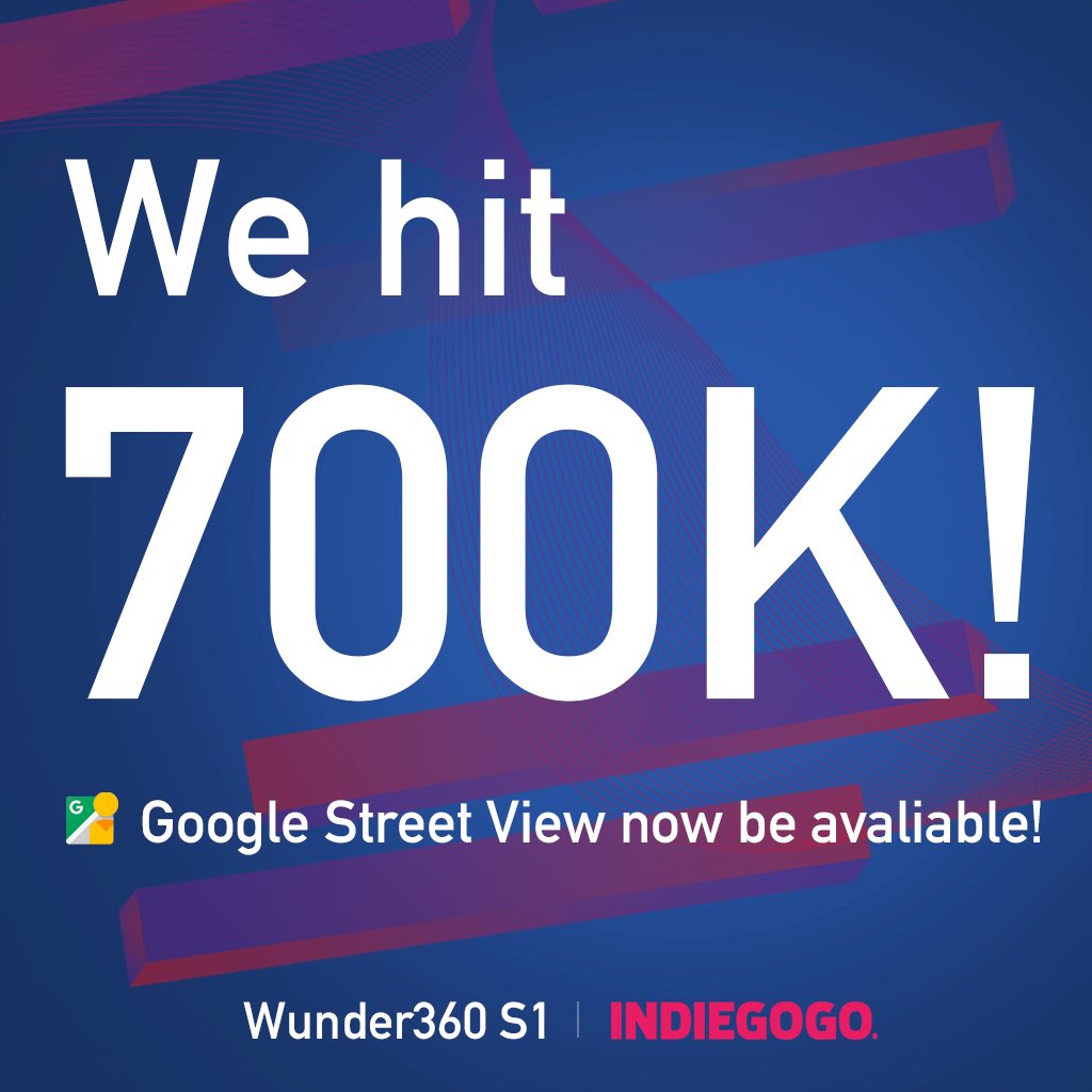 wunder360's tweet photo. Amazing news, Wunderers! You helped us reach $700,000! We'll now work on making the #Wunder360 S1 compatible with Google street view.

There's still time (but only 2 days!) to order: https://t.co/SWybf4Cst0 https://t.co/RvGxcBbuBG