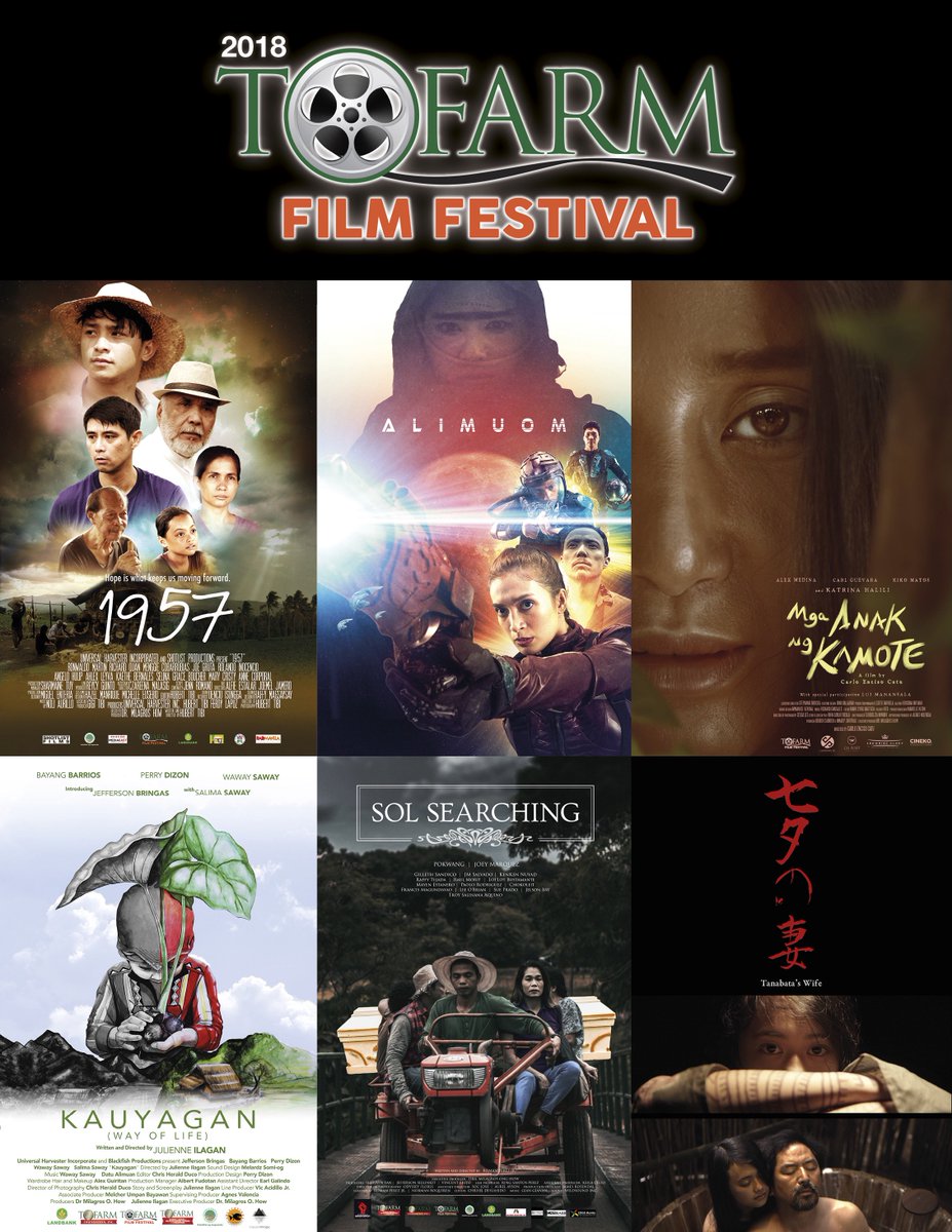 tofarmphils's tweet photo. Presenting the 2018 TOFARM FilmFest full length films. Coming this September!  

#TOFARMFilmFestival #paratingna #TFF2018 #TOFARMFILMFEST #1957 #ALIMUOM #KAUYAGAN #MGAANAKNGKAMOTE #KAMOTE #SOLSEARCHING #TANABATASWIFE #FASANG #1957themovie https://t.co/VStoaFQ9lN
