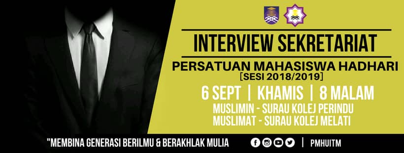 PMHUiTMSA's tweet photo. [MISI PENCARIAN SEKRETARIAT PERSATUAN MAHASISWA HADHARI]

MAKLUMAT ADALAH SEPERTI BERIKUT : 

TARIKH : 6 SEPT 2018
HARI : KHAMIS
MASA : 8 MALAM
TEMPAT : 
MUSLIMIN - SURAU KOLEJ PERINDU
MUSLIMAT - SURAU KOLEJ MELATI https://t.co/A4i08cTyOr