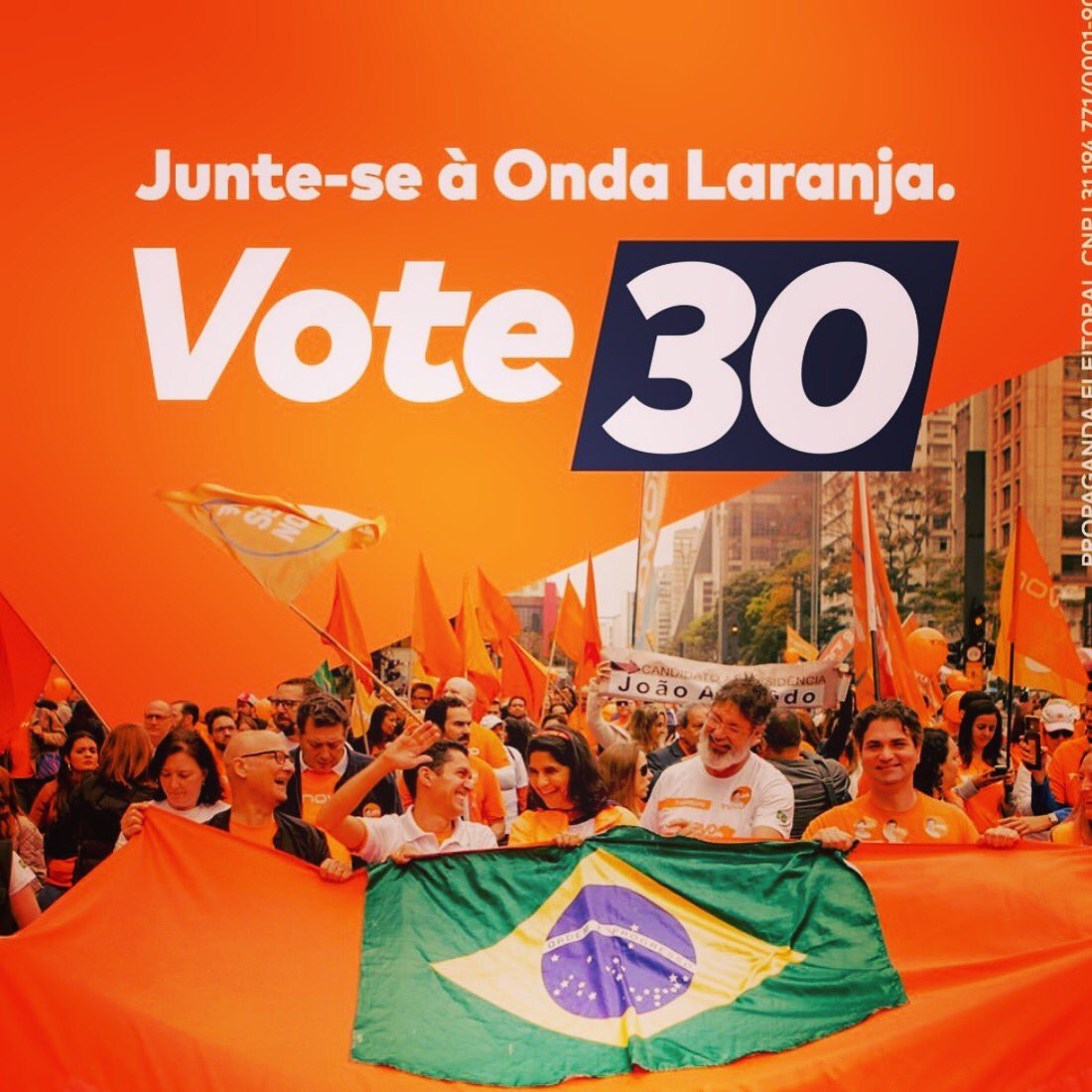 tr3v4's tweet photo. Pense #Novo! Vote Novo 30! @partidonovo30 @joaoamoedonovo 🌊🍊
 #JoãoNoJN https://t.co/oshcZX3H8n