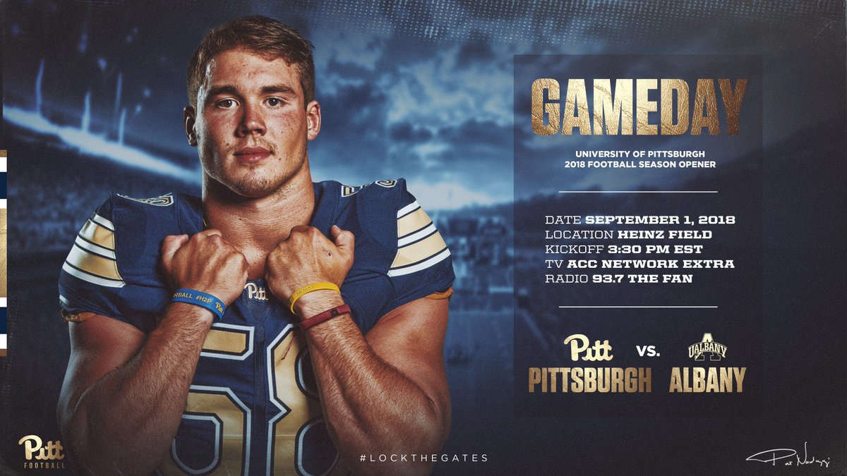 Finally... it's GAMEDAY‼️

🏈 Pitt vs. Albany
📍 Heinz Field
⏰ 3:30 p.m.
📺 ACC Network Extra
👀 es.pn/2NAadRn
⛅ 80s, Mostly Sunny

#H2P 🔒 #LockTheGates