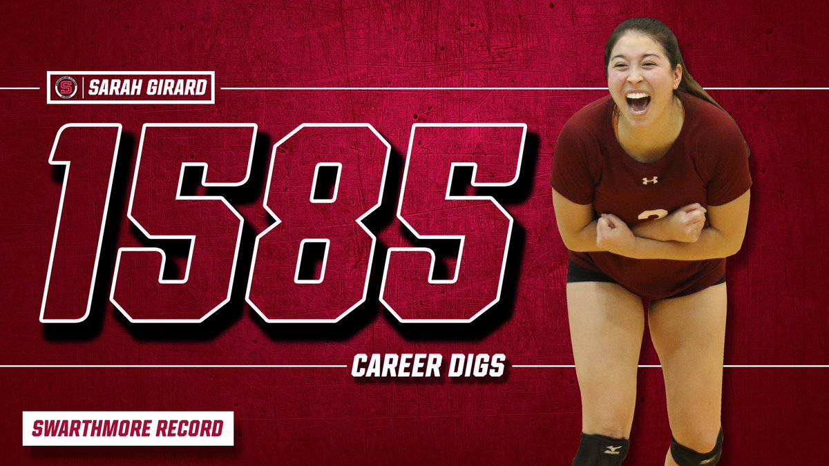 SwatAthletics's tweet photo. Senior Sarah Girard became @SWATVB’s all-time leader in digs today with 1,585! 🙌 https://t.co/UzlM6k2dzL