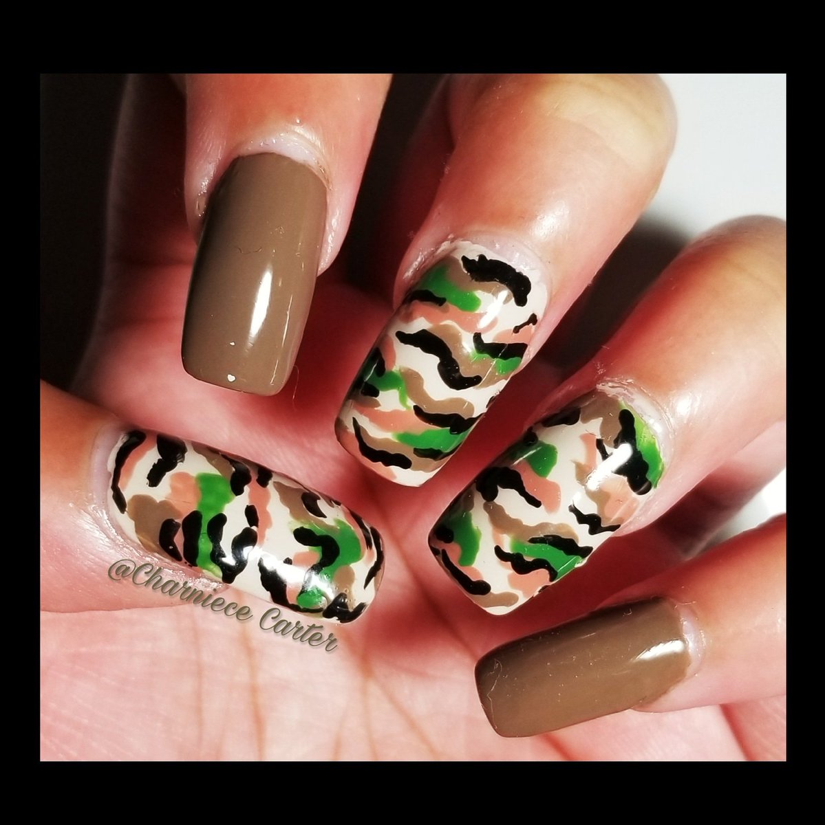 Simply_Nequa's tweet photo. Do you see these nails?!? Watch "The Quickest Camouflage Nail Tutorial" you ever seen. The link is down below and share, like and most of all SUBSCRIBE 🌹
https://t.co/zvnLXRKsoU
#nails #nailsaddict #nailstudio #nailsalon #nailclub #fastnailart #camo #camonails #nailartwow #easy https://t.co/6yd99Qht5R