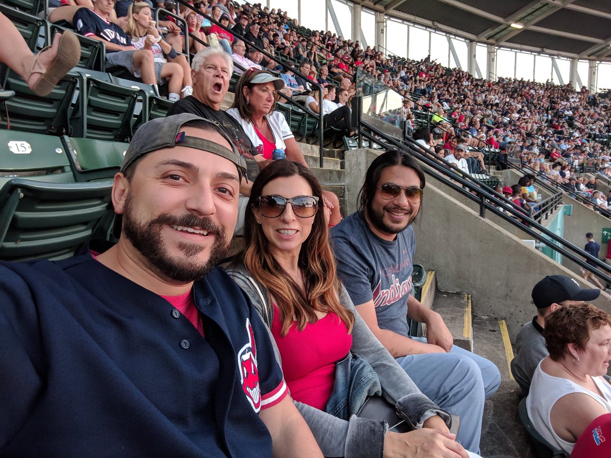 drshagg's tweet photo. @TribeHotDogs Came up from Miami and brought my wife to her first Tribe game!  She can't wait to see the hot dog race!  I already told to watch out for Mustard.  GO TRIBE!! https://t.co/iqGpze2CPL