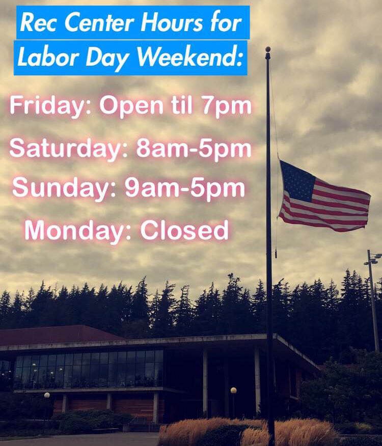 WWUCampusRec's tweet image. Don’t forget the Rec Center will be closed on Monday for Labor Day.
Enjoy the long weekend! 😎