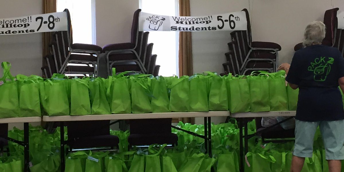 Craft3Org's tweet photo. When Jena was talking about #Pack2School, she said, "Know one of the perks of working at Craft3? Paid VTO!" She's referring to paid 'volunteer time off'. Staff use it to volunteer as they choose - Pack2School is how Nichole & Jena chose to use their VTO. Thanks ladies! https://t.co/EJQ6vs4nHA