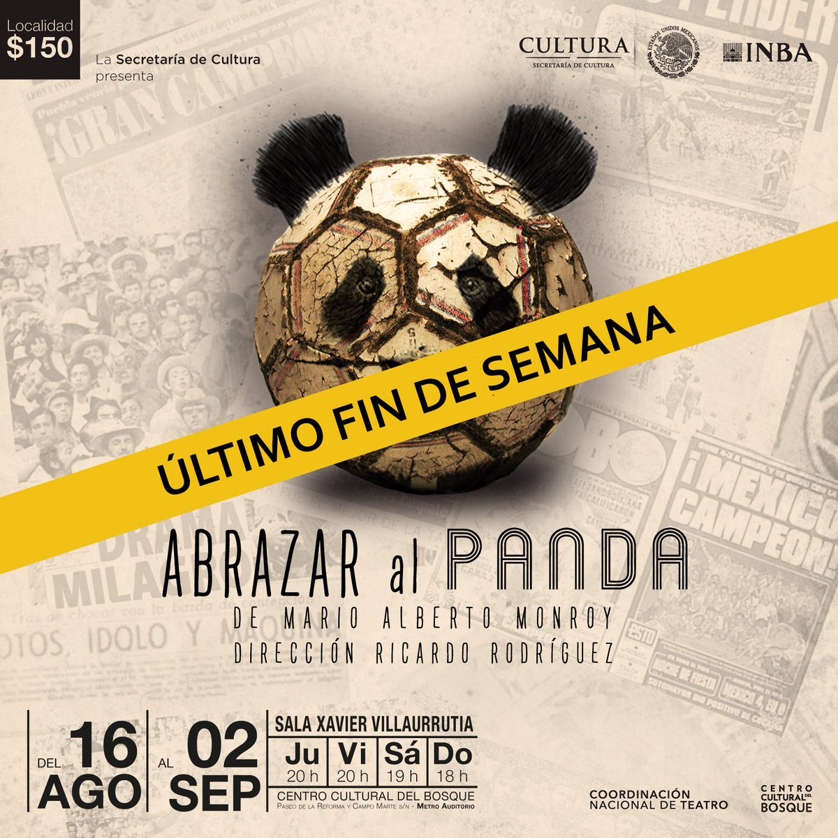 ¡Gibrán Hernández dice hasta pronto! ¡Nos vemos esta noche en el @CCB_INBA!