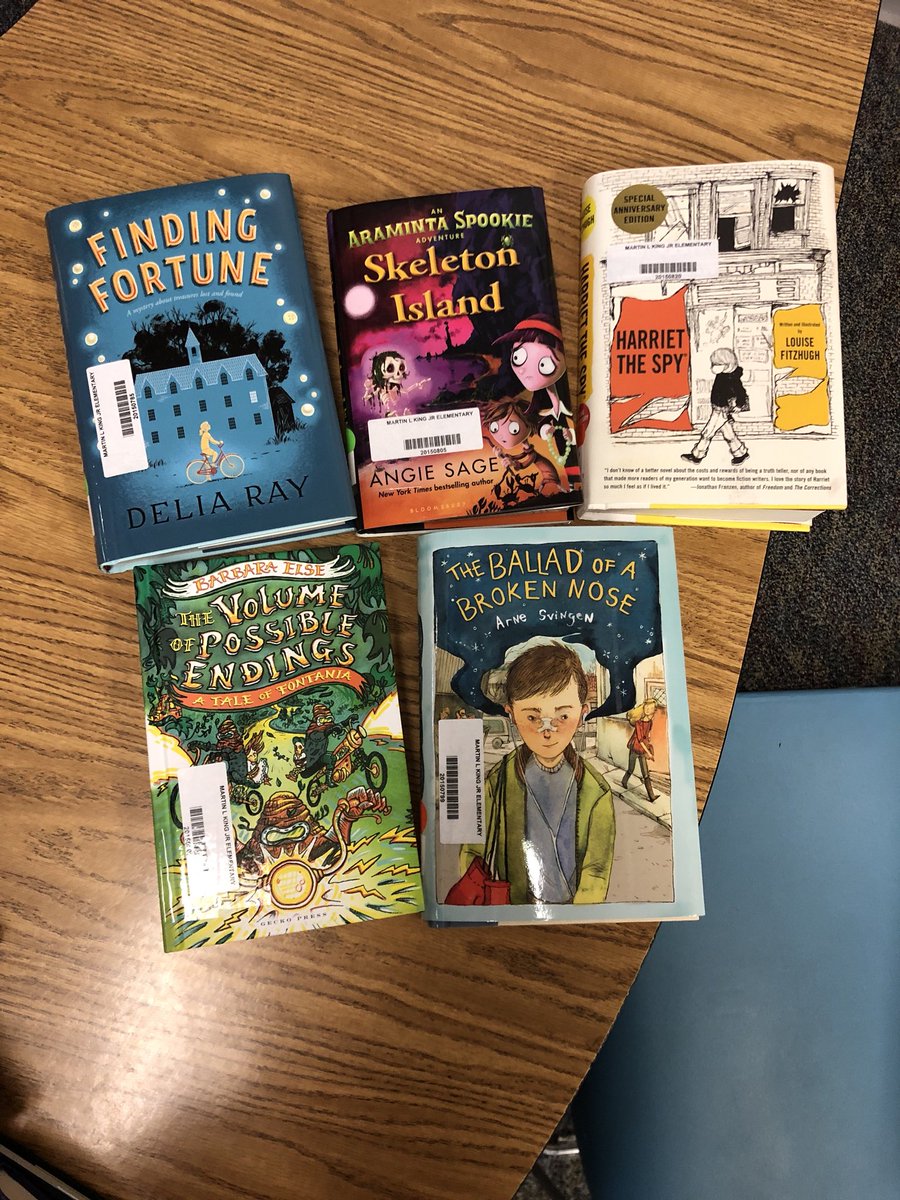 MLK_LIB's tweet image. Happy Friday! Today’s agenda- processing new books! I know my chapter book readers will be excited when we return to school Tuesday! #TCSreads #MyLibraryStory