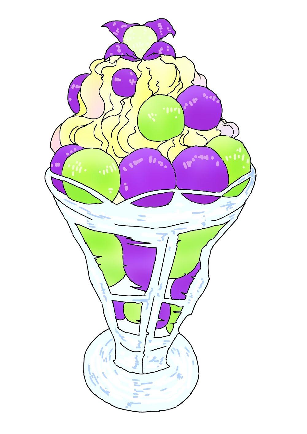 Jimtoni999 ぶどうパフェ イラスト パフェ かわいい イラスト好きさんと繋がりたい 絵描きさんと繫がりたい T Co Gtt8vmwoqm Twitter