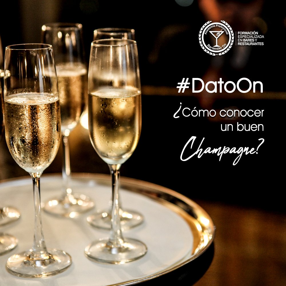 Para reconocer que un champagne es de buena calidad, se verifica que sea aquel que tenga burbujas finas y no demasiado abundantes. #DatoOn