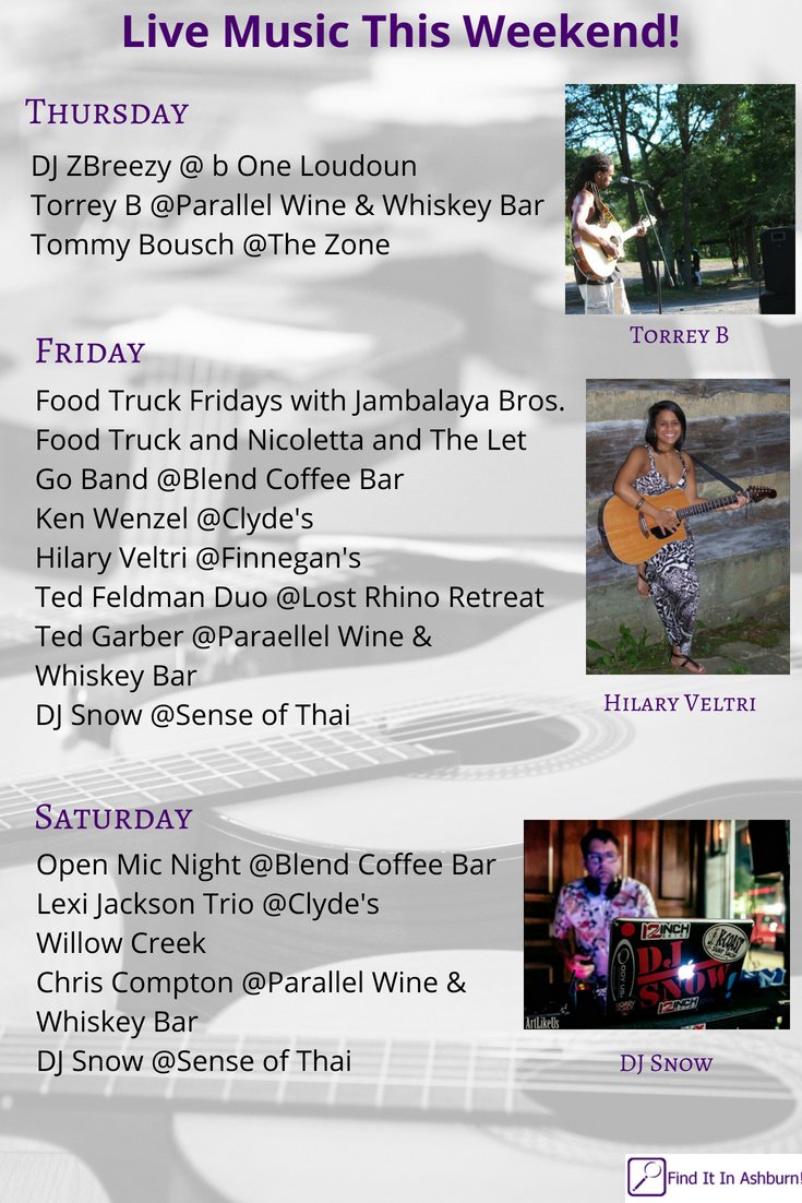 ICYMI: Live music in #Ashburn this weekend!
