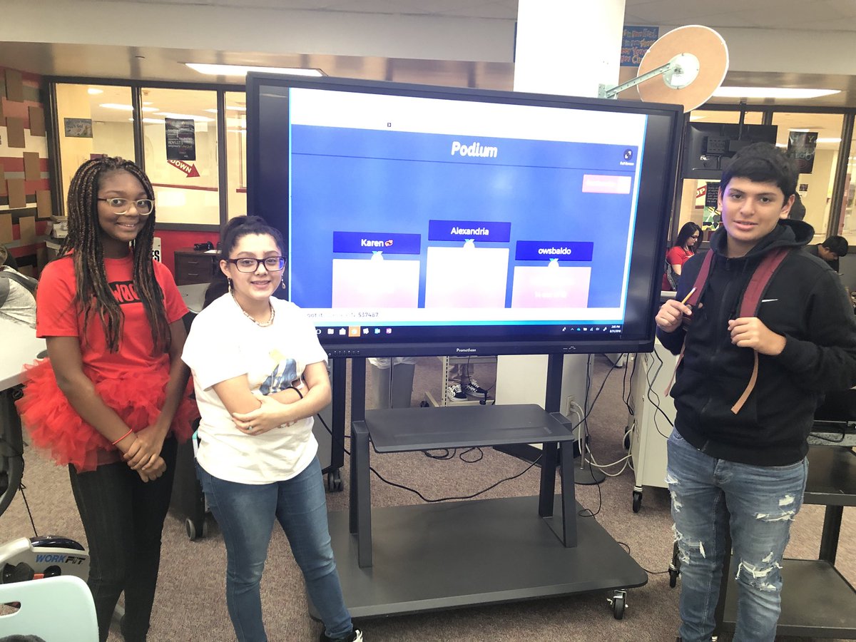 TeachingNChucks's tweet photo. Mrs. Rose created a @GetKahoot 🤳🏽to orient students to her library! Nice! Here are some of the winners! 🥇🥈🥉@THSRangersRead @Terry_Rangers @LCISDLibraries https://t.co/FreLMSpUXk