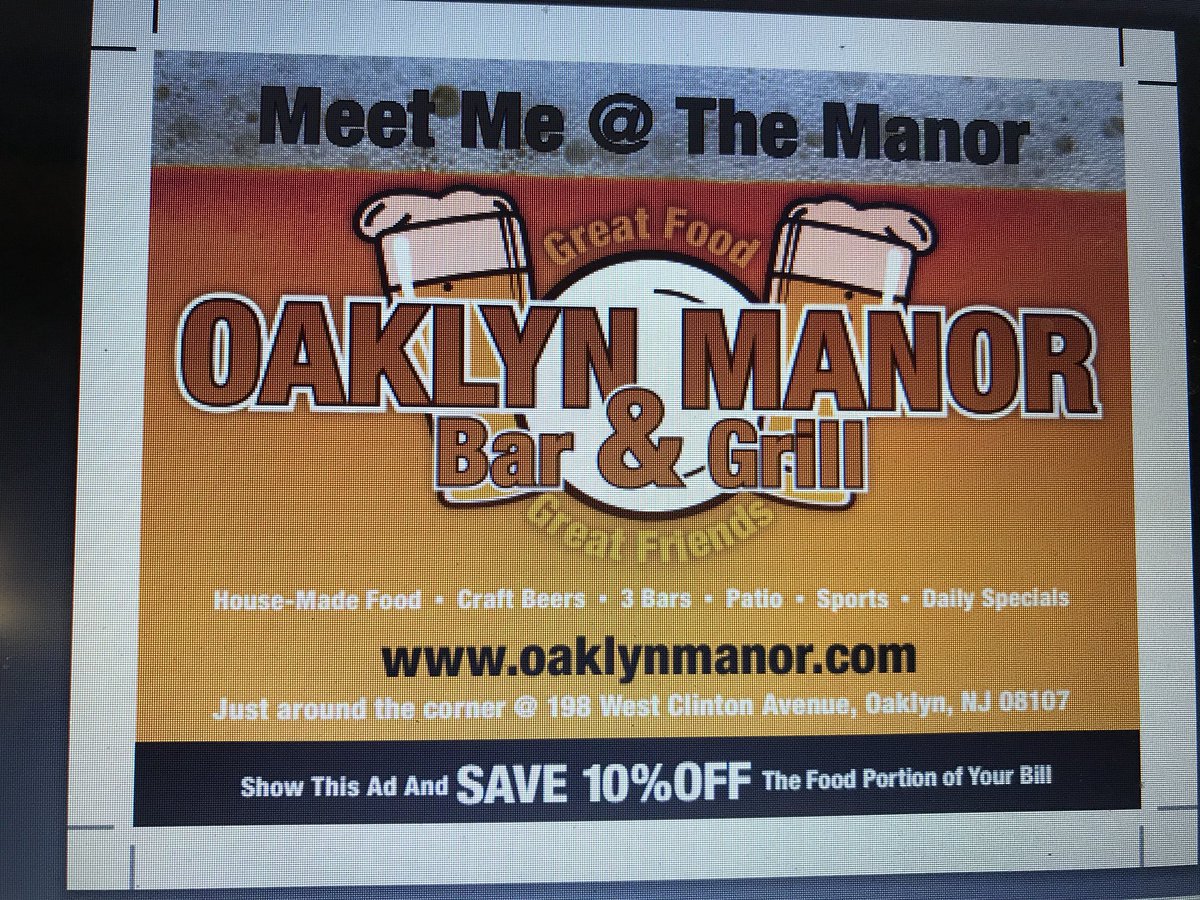 GoodFoodNewJers's tweet image. Hey #SouthJersey courtesy of the Oaklyn Manor Bar &amp;amp; Grill get some savings while you dine on their new menu!! #foodie #divebar #wings #njfoodie @bottomfeederco @PhillyGrub @AGirlInPhilly @phillygirleats @WeRJustGrubbin @EatingInSJersey @j_cohl @RebeccaBetzler @FueledbyLOLZ