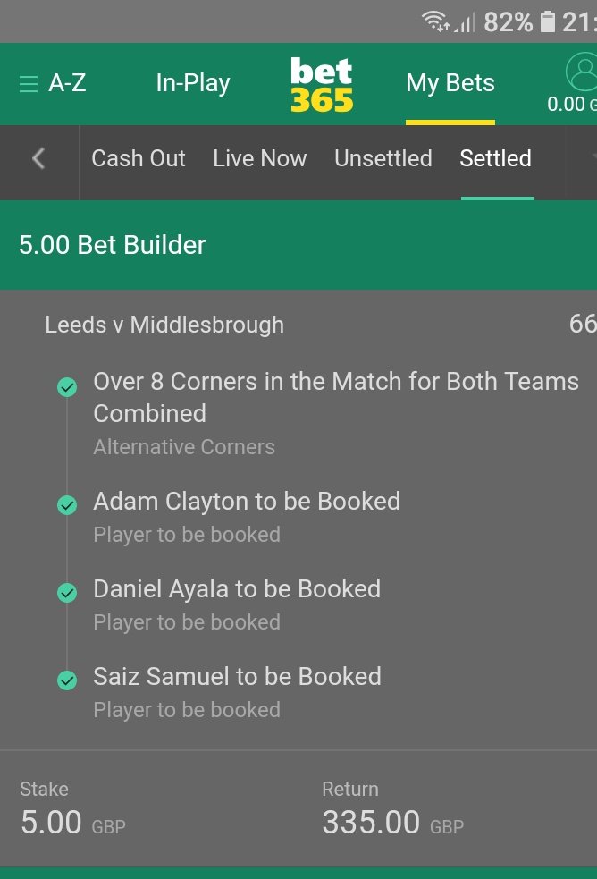 watson8484's tweet photo. Decent wee bet in tonight 😁😁😁 @punterslounge cheers @bet365 #LUFCvBORO https://t.co/KFXWYEc2Dv