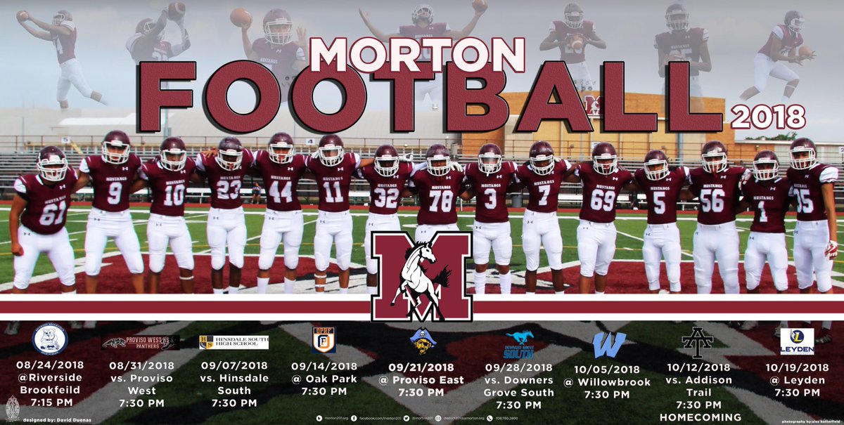 First home game tonight ! Check out our 2018 football schedule designed by senior David Duenas photography by senior Alex Butterfield #mortonpride
