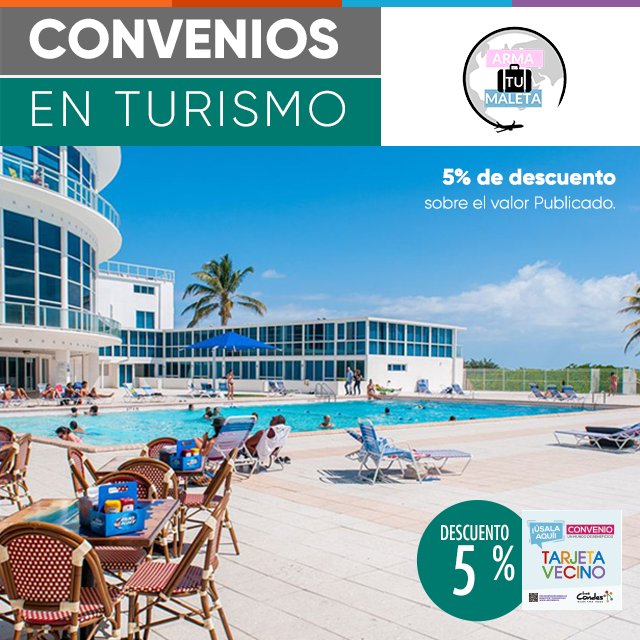 Con este convenio, Arma tu maleta te ayuda a organizar grupos de viaje a diferentes lugares. Más información en bit.ly/2PpAYZ5. #ConveniosTarjetaVecino