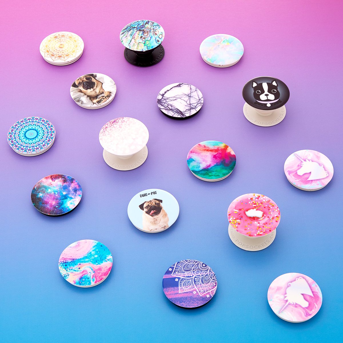 Cute Claires Pop Socket PopSockets® PopGrip Pink Lava Claire's US