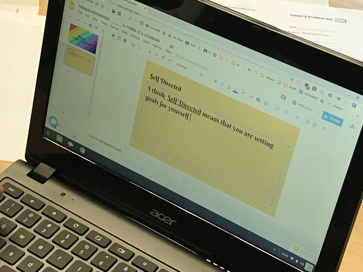 Castlemont Dragons (@castlemontcusd) on Twitter photo <a href="/castlemontcusd/">Castlemont Dragons</a> 4th graders creating personalized definitions of the five Profile of a Graduate competencies using Google slides. #cusdrockstar <a href="/castlemontcusd/">Castlemont Dragons</a> 4th graders creating personalized definitions of the five Profile of a Graduate competencies using Google slides. #cusdrockstar