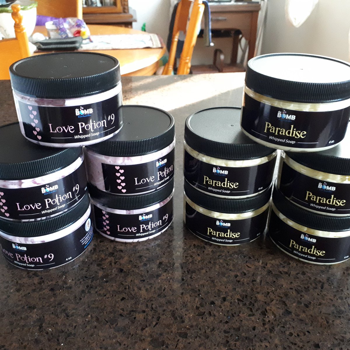 DaBomb_BathBomb's tweet photo. Whipped soaps labeled!
#bathbombbliss #fortheloveofchloe #bathbombs #bathbomb #entrepreneur #smallbusiness #soap #fragrant #colour #artisan #supportlocal #local519 #bathblaster #bathfizzer #natural #ldnont #goodcause #bathbombdemo #bathart #whippedsoap #vendor https://t.co/qVQksz0H2H