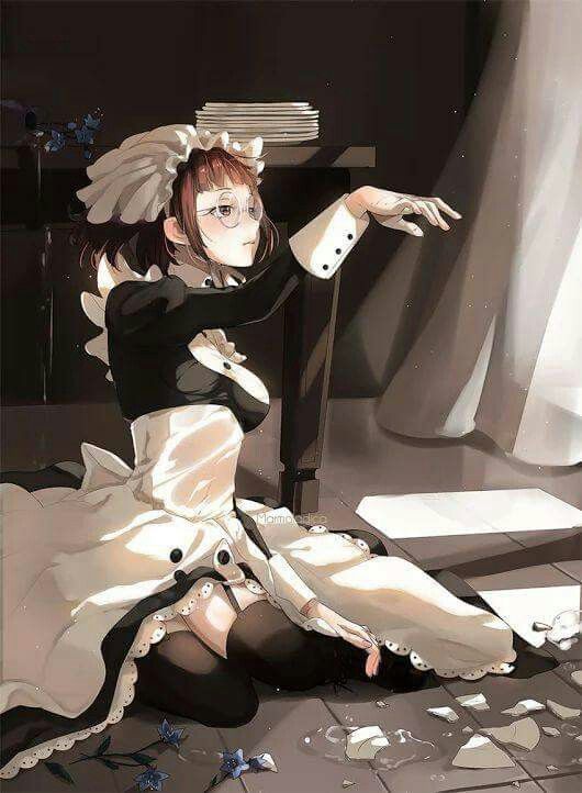 "Great... I broke the young masters favorite vase and I cut my hand.."