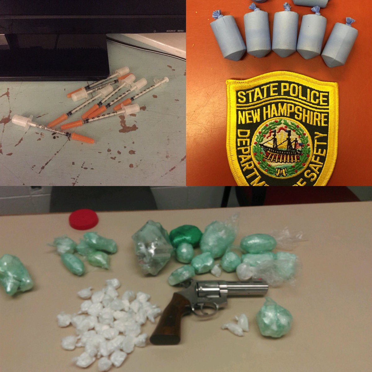 JohnAEncarnacao's tweet photo. @NH_Troopers are working tirelessly along with local and federal partners to keep dangerous drugs off the streets. Do your part, see something, say something.  Help us end this epidemic. #800nabdope #OverdoseAwarenessDay #TakeBackNH @NH_StatePolice https://t.co/h77u1WBkOD