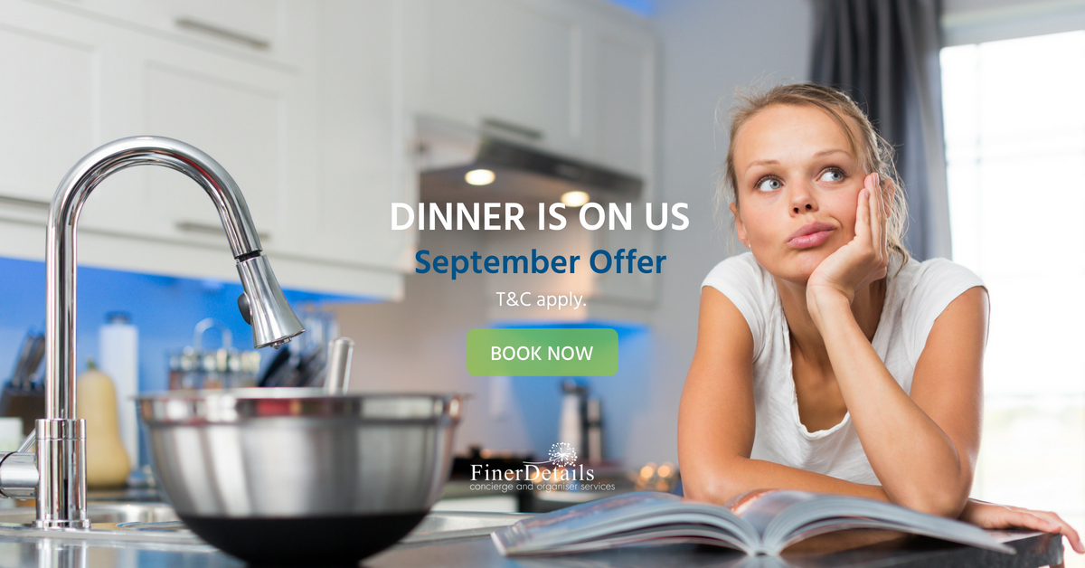 HeatherG_Perth's tweet photo. Too much to do?
Let us take this #stress #away!
Book and pay for a Finer Details #decluttering #package in September
Result is more #organised home PLUS a BONUS family meal box with all food - 2 nights for 2 adults &amp; 2 kids with local produce delivered to your door! #finerdetails https://t.co/2xkvfUOSmM