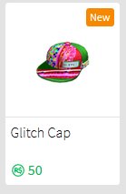 Simply_Remove's tweet image. If I try to click the glitch cap in the catalog it just reloads the page. Convenient glitch