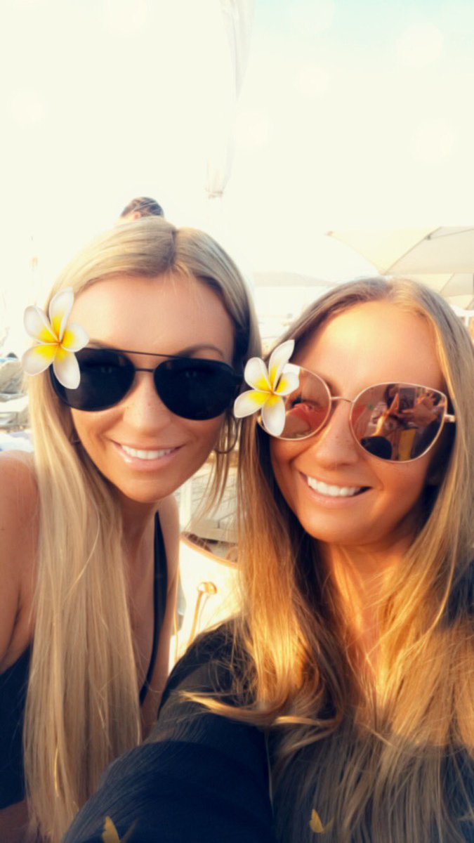 When you and your bestie love a Snapchat filter 😂 @Princess_Felts 🌼🐶🐰 #snapchatfilter #ibiza #friends #bluemarlin #holidays