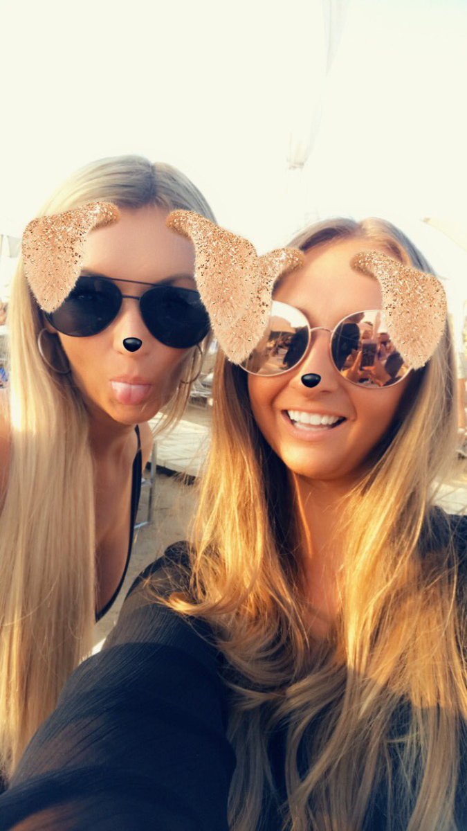 PrincessHatsy's tweet photo. When you and your bestie love a Snapchat filter 😂 @Princess_Felts 🌼🐶🐰 #snapchatfilter #ibiza #friends #bluemarlin #holidays https://t.co/HYJ3N89C8x