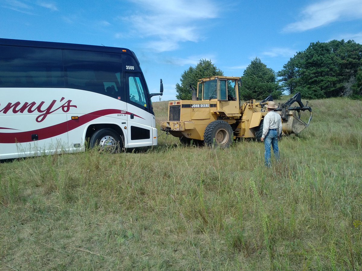 OAC Midwest tour 2018 getting a "pull" as we tour the Wagonhammer Ranch.