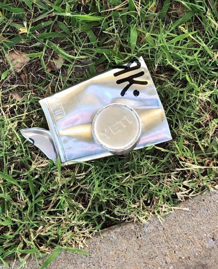 uarkground's tweet photo. rip to the owner of this yeti. tailgate for tomorrow morning is ruined. https://t.co/77WRQiYhAT