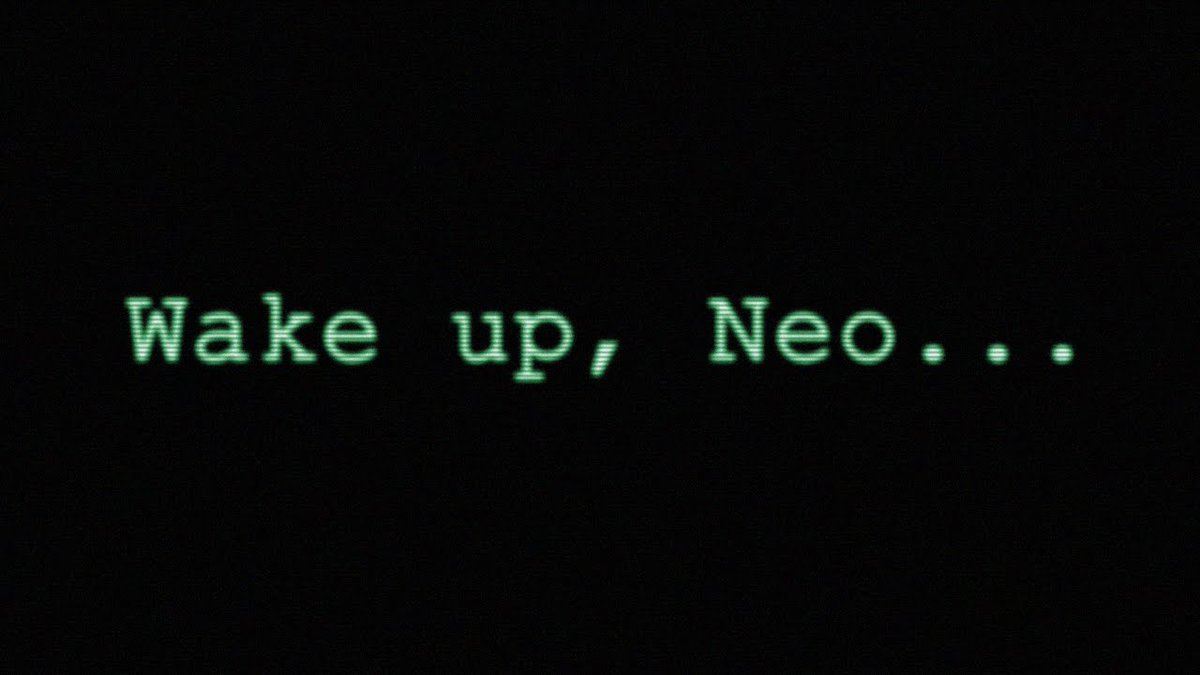 Wake up, Neo… #TheMatrix has you. Follow the white rabbit. Knock, knock,  Neo., image size:1200x675