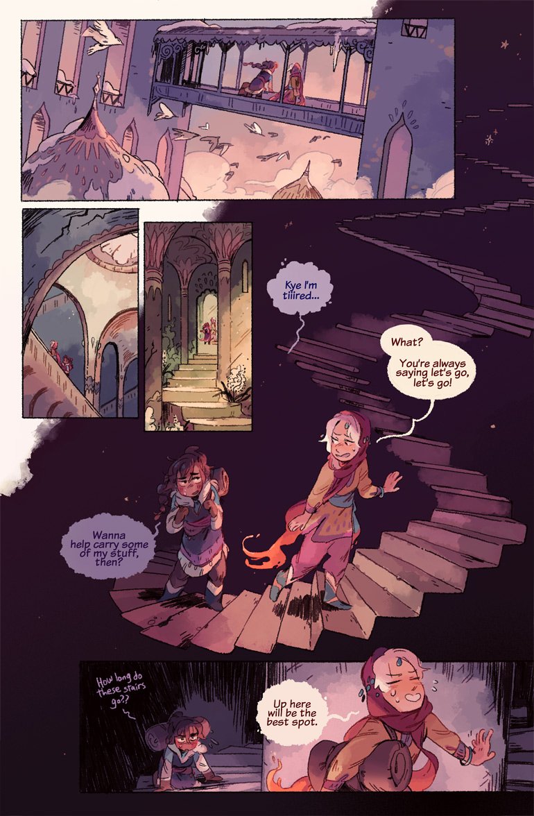 new page is up! here's the revised sketch vs original color rough for this one too :') ✨ https://t.co/BJdEhMrlpg 