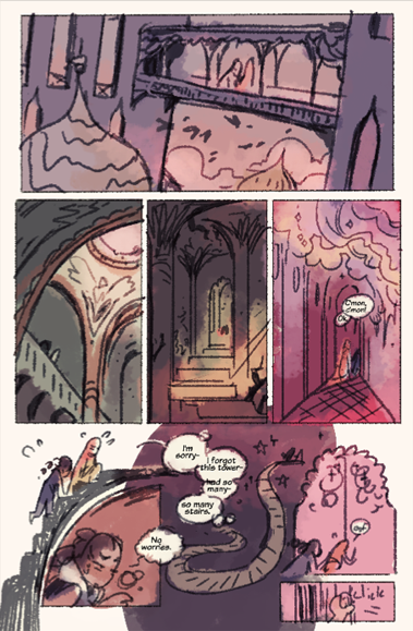 new page is up! here's the revised sketch vs original color rough for this one too :') ✨ https://t.co/BJdEhMrlpg 