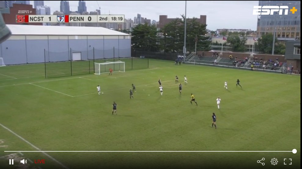 ckerr4's tweet image. Tell the main ESPN+ cameraman covering the @PackWSoccer game to settle. He or she has had too much coffee today.