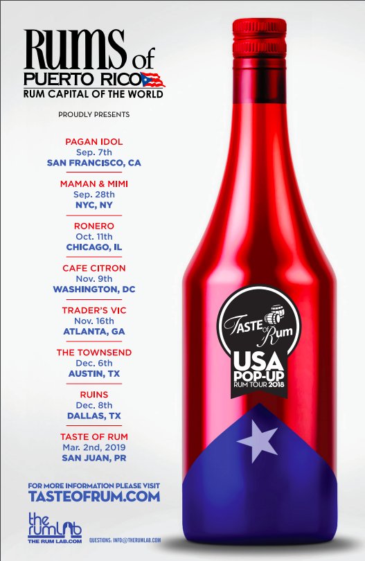 RumsofPR's tweet image. SAVE THE TASTE: Straight from the #RumCapitalOfTheWorld, soon you'll be able to enjoy the most coveted SPIRIT in a city near you! 🥃 #RumsOfPuertoRico #Cheers