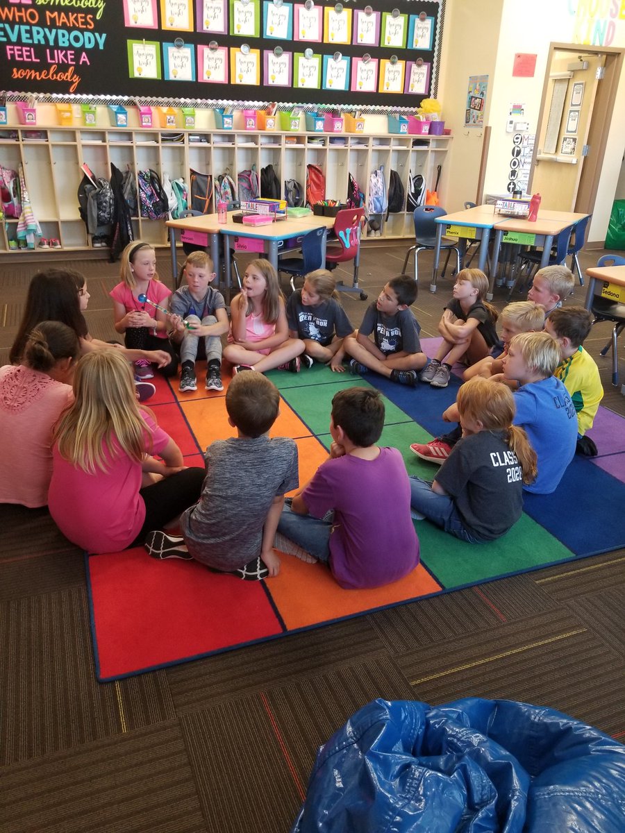 Our classroom family met with Mrs. Day for her weekly lesson today.  Every day they make new connections, share experiences and become a stronger team. #weallbelonghere