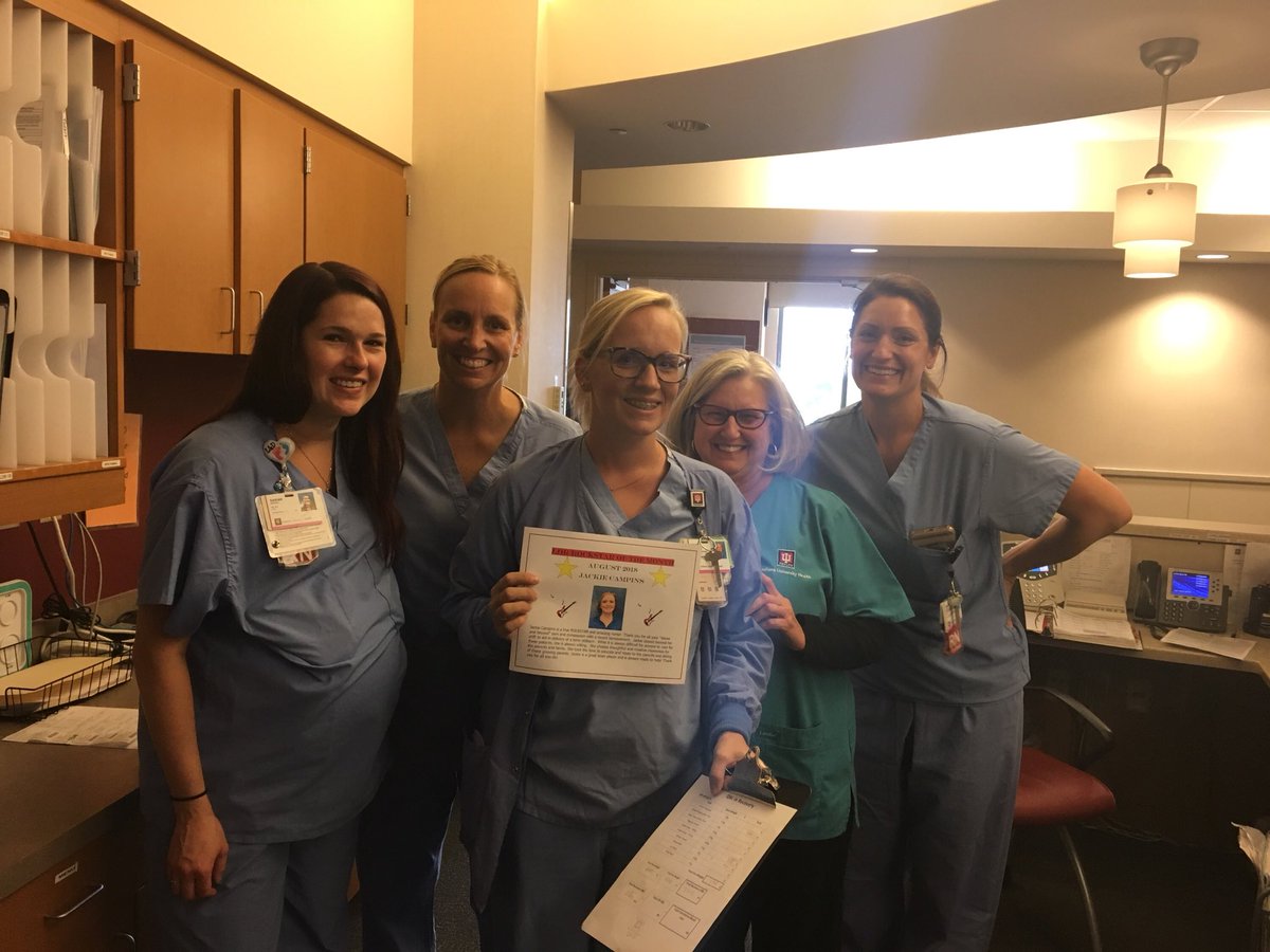 Emilyrn2004's tweet photo. @IU_HealthNorth recognizing nurses on the LDR unit !! Congratulations Jackie on ROCKSTAR of The Month !!! #greatteam #iuhealth https://t.co/mQ08Pp6hQa