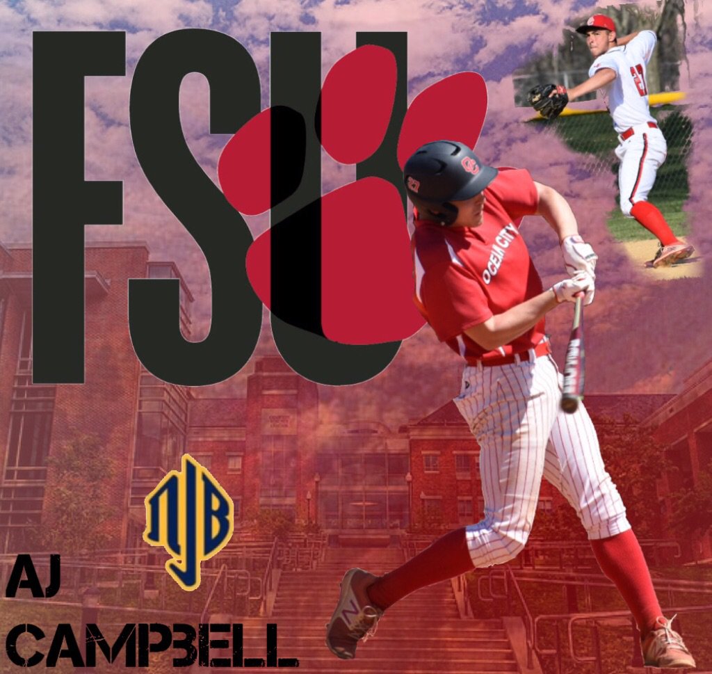 So far, 6 college baseball commits for NJB. 2019's RHP Cory Kessler (U of Hartford), 1B Jimmy Pasquale (Iona College), RHP Alec Sachais (Rider U) and now SS/RHP A.J. Campbell (Frostburg State U). 2018's RHP Wyatt Stetzer (Mercer County)  C Nick Zitto (Massachusetts Maritime).