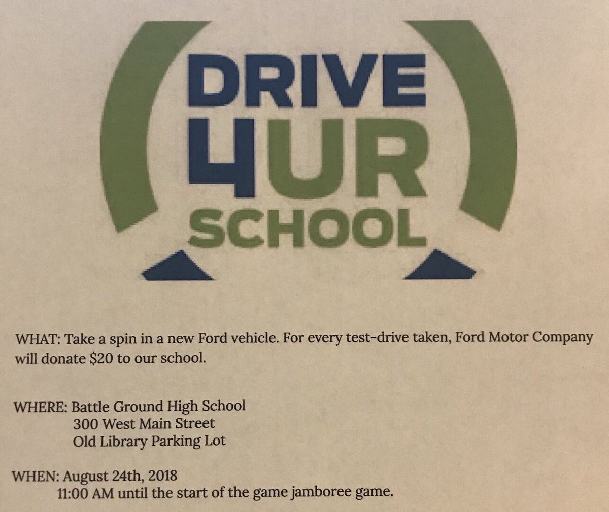 TIGERSASB's tweet photo. 🐯 Help support and raise money for our schools programs! Test Drive a new Ford before Friday's Jamboree and get $20 donated to our teams by just writing down the sport! Even if you don’t  know someone in sports but you're 18+ come support us and our school! #utc #comunity 🐯 https://t.co/vvPKQe6uuJ
