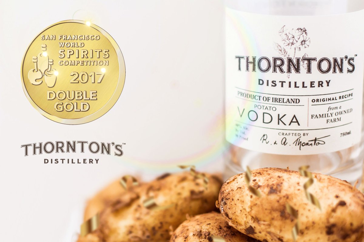 At the 2017 San Francisco World Spirits Competition, Thornton’s Potato Vodka was awarded a double gold medal, given only to vodkas that are considered ‘among the finest products in the world’.

We'll drink to that!

#ThorntonsDistillery #FromOurLandToYours #irelandsancienteast